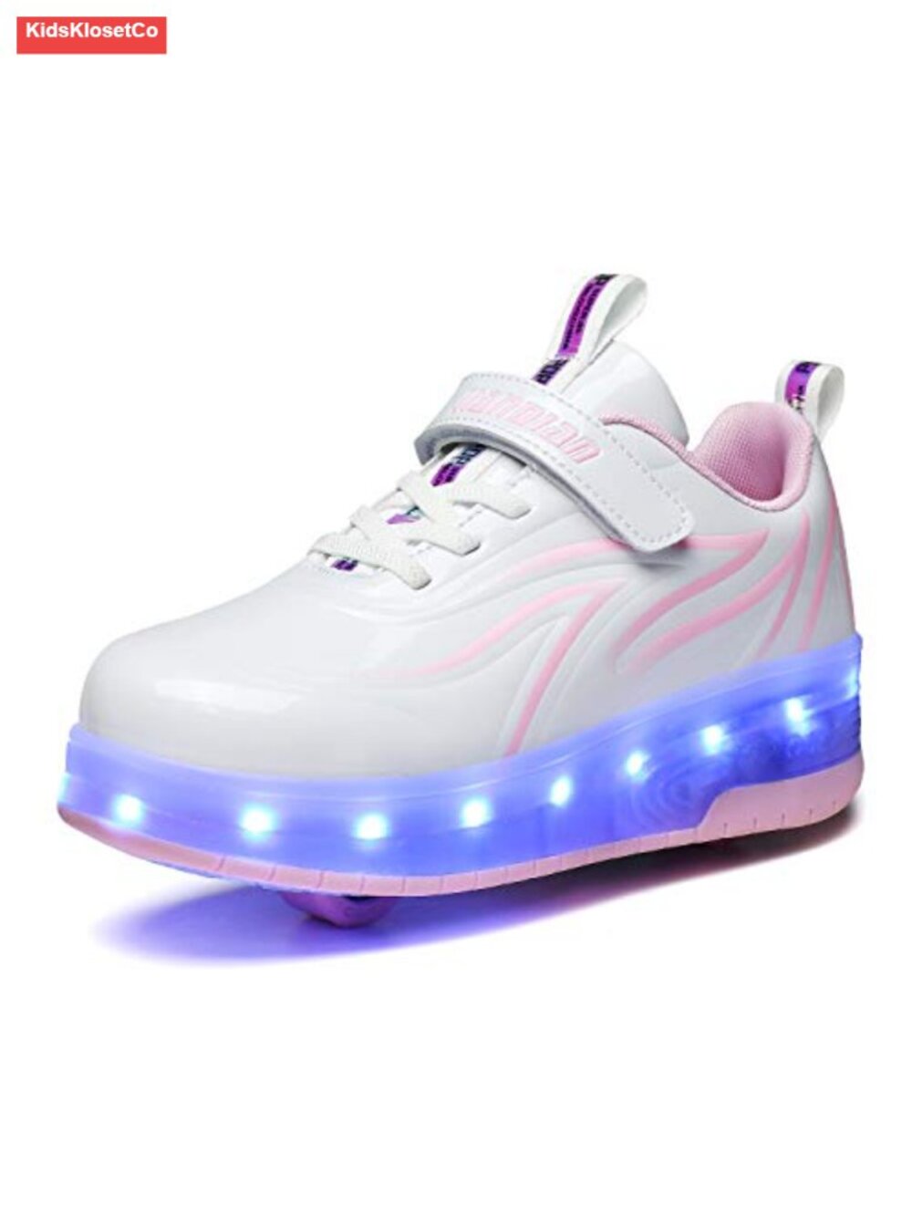 Kids Light Up LED Roller Skates USB Rechargeable Wheel Sneakers - Picture 3 of 5